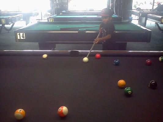 We are a Family Billiards heres one of our young customers :)