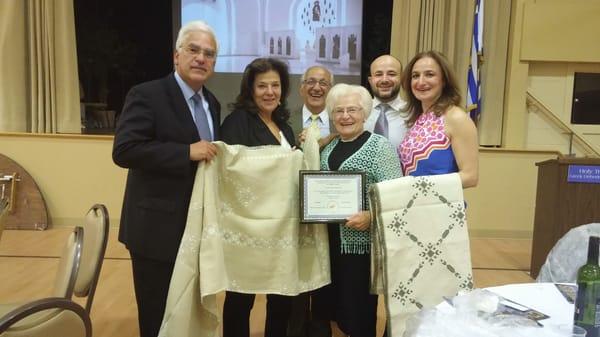 My mama is honored by the Cyprus Ambassador to USA for her dedication to Lefkara Lace.