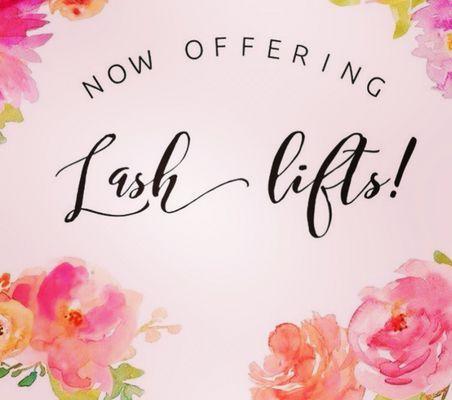 Lash lift and tint now available.