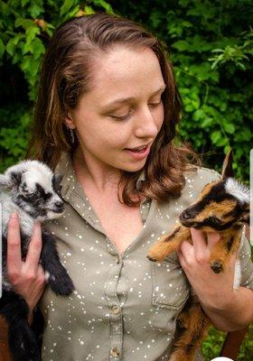 Lindsey also brings her experience raising dairy goats to her work!