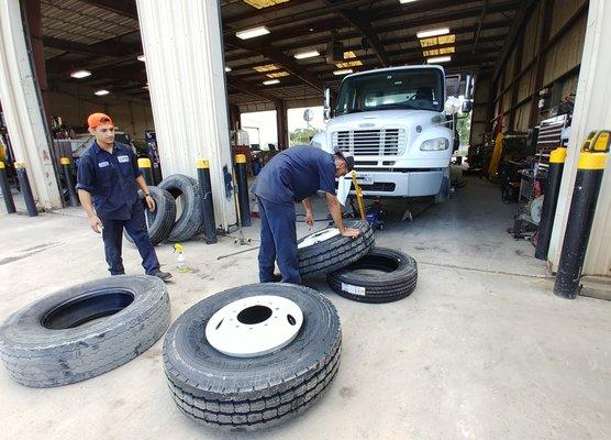 Tires, Alignment, Suspension, Brakes, Engine, Transmission, Diesel Emissions, Body, Paint, DOT Commercial Inspections.