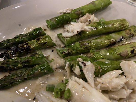 Crab and asparagus