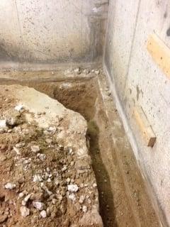 Digging of Sump Pump for drain tile system