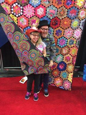 Hanging out at Quilt Market with Brandon Mably