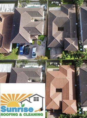 Before and after roof cleaning No pressure