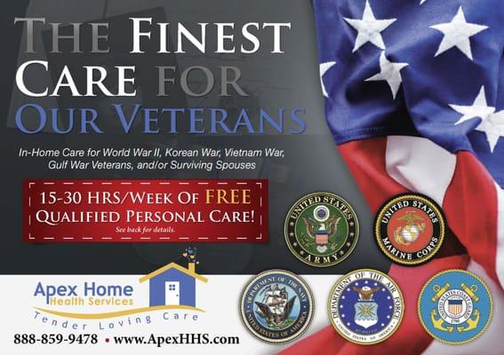 Our mission is to help veterans receive the finest personal care in the comfort of home.