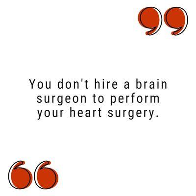 It's the same with hiring an attorney.

Attorney Mitch Chubb:
Background  Personal Injury
Current Case Load  Personal Injury