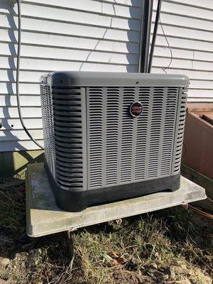 15 SEER heat pump, ready for the Fall.