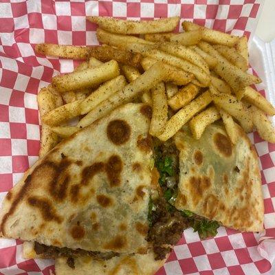 Cheese Burger Quesadilla