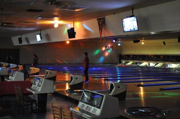 Sunset Bowl has lights and music to enjoy on weekend nights at 2015 North Lewis in Waukegan.