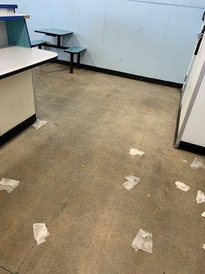 Dirty and slip hazard floor