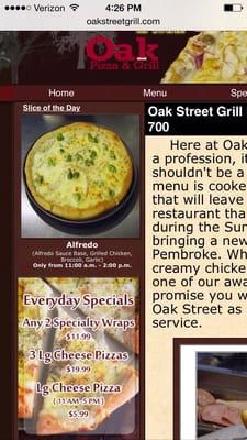 They don't honor the online specials. "Every day specials" = "week day specials" oh and Friday = weekend. Go figure..