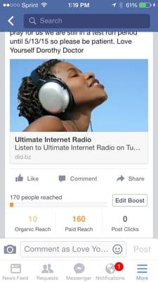 Tune in Radio Wisdom Channel look for Ultimate Internet Radio download the App from your App Store today! http://dld.bz/dBh7V