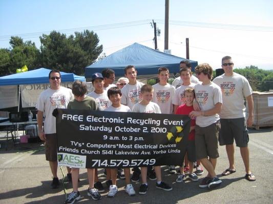 Collection event for Boys Scouts.