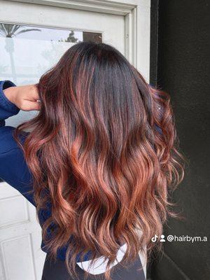 Copper Brown Balayage