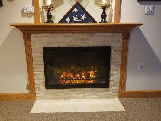 completed fireplace install