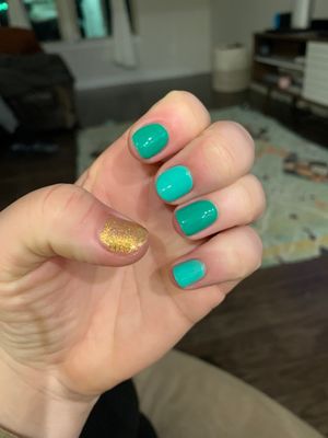 Gel nails for st patricks day!