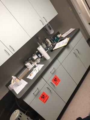 Sterilized equipment ready to be used