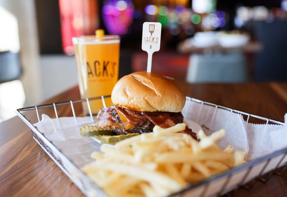 You can't beat a burger at Jack's! If you're dining table service style with friends or grabbing a seat at our Philadelphia bar, it's great!