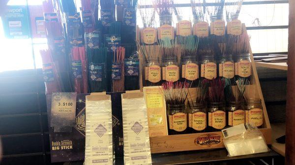 Smoke shop carries a large variety of traditional pipes, tobacco, and cigars.