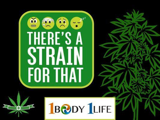 Different strains help with different medical conditions.