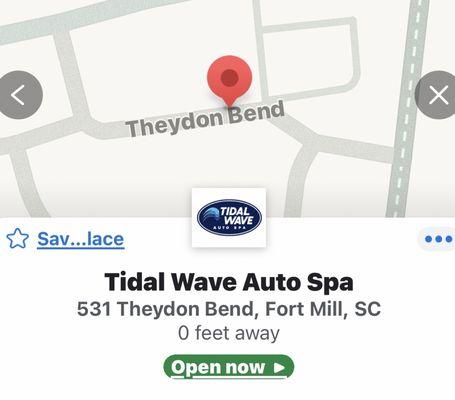 Map, address of Fort Mill Tidal Wave Auto Spa