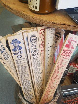 Assorted mens goods, rulers