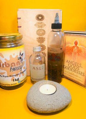 Some Goodies for your Goddess Lifestyle, including Kenyan Honey, Osuns Herbalganics and Asli Pure Natural Bodycare