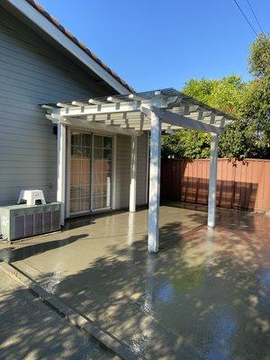 Just completed patio overhang for a client in Hayward.