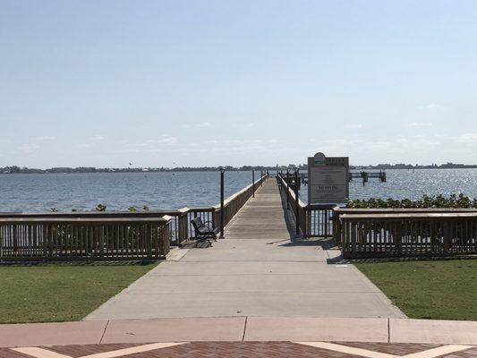 Looking onto dock