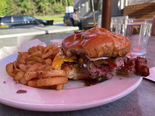 The chef surprise burger was a breakfast burger