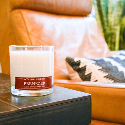 Ebenezer Soy Candle. Fjord and Fable's Yuletide Collection