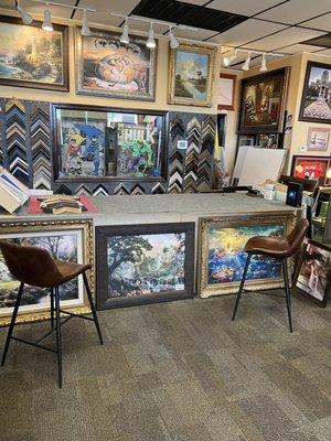 Custom framing with a smile, friendly service