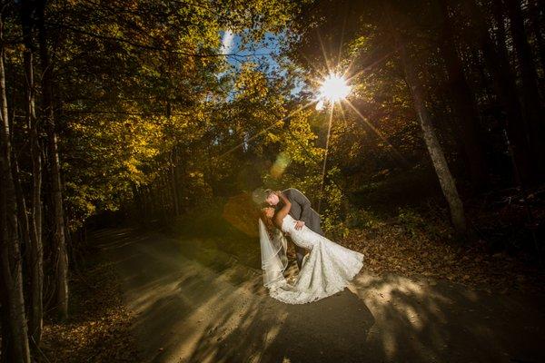 Fall wedding elopement in Stowe, Vermont.