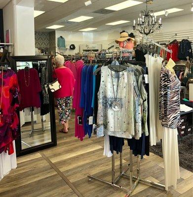 Cute women's clothing & accessories store located inside the Merle Norman Store