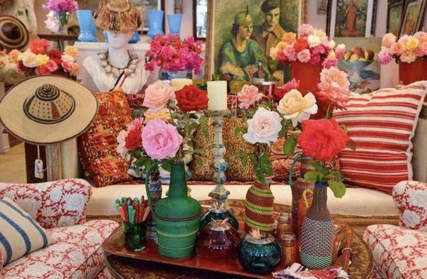 Moroccan opaline vases, vintage glass match struck glass, all pillows vintage suzani, Aubusson pillows. Assorted items for sale