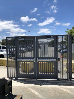 Iron gates with Von Duprin Exit devices