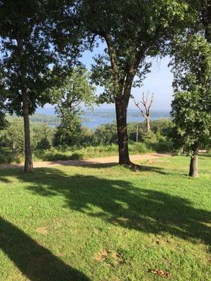 Our view of the lake and the Ozark!