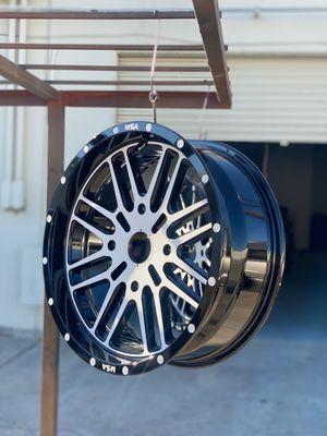 custom powder coating for a sxs wheels