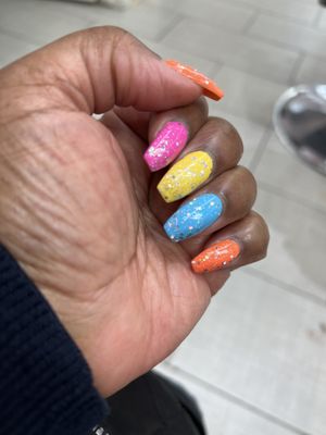 Neon Nail Colors, Coffin Shape Nails