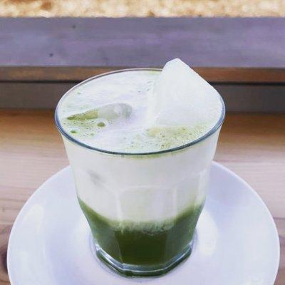 Iced matcha latte