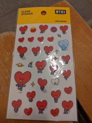 BT21 Kim Taehyung (V) Clear Stickers