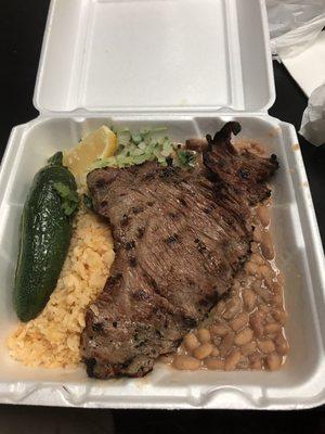 Carne Asada plate.