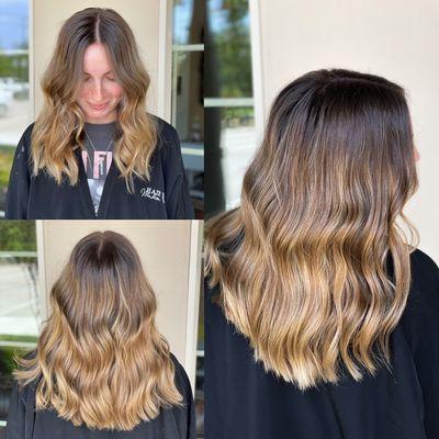 Balayage and cut