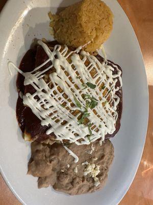 Picadillo enchiladas