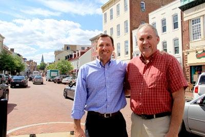 Agent Neal Tatterson with his father John Tatterson in Annapolis.