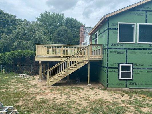 Deck Built and Finished with Stairs.
Easthampton 2021