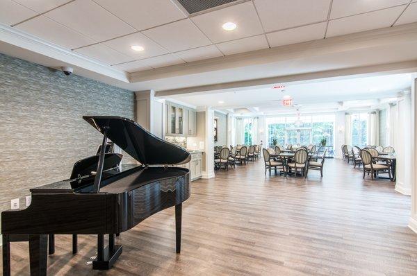 Music in our multi-purpose and dining room sets a great mood