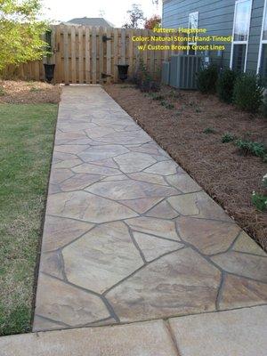 Client needed a Flagstone pathway from the sidewalk to the back yard