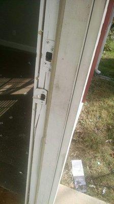 Broken door jamb - replaced